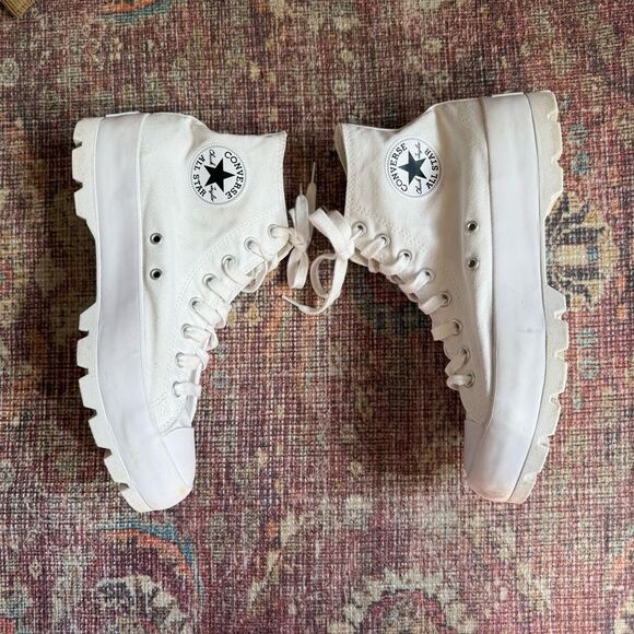 Converse White Chuck Taylor High-Top Lugged Sole Sneakers size 11 - Picture 6 of 9